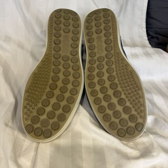 $149 Men's Ecco Soft 7 Sneaker Marine Blue Leather Mens Size 45 US 11, 11.5 - Picture 7 of 9